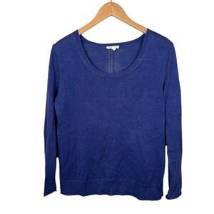 Eileen Fisher‎ Linen Sweater Size Small Purple Popover Breathable Beach Coastal